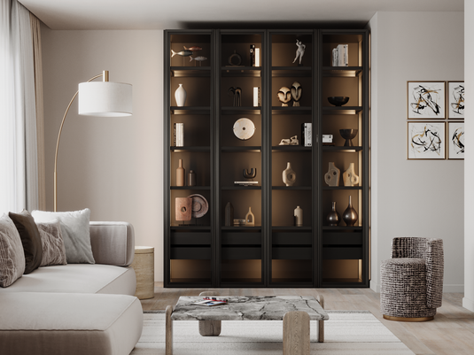 Vervaardigt van glas en staal