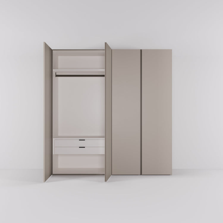 Kledingkast Bora in beige | 203 cm breed - Matteo studio B.V.