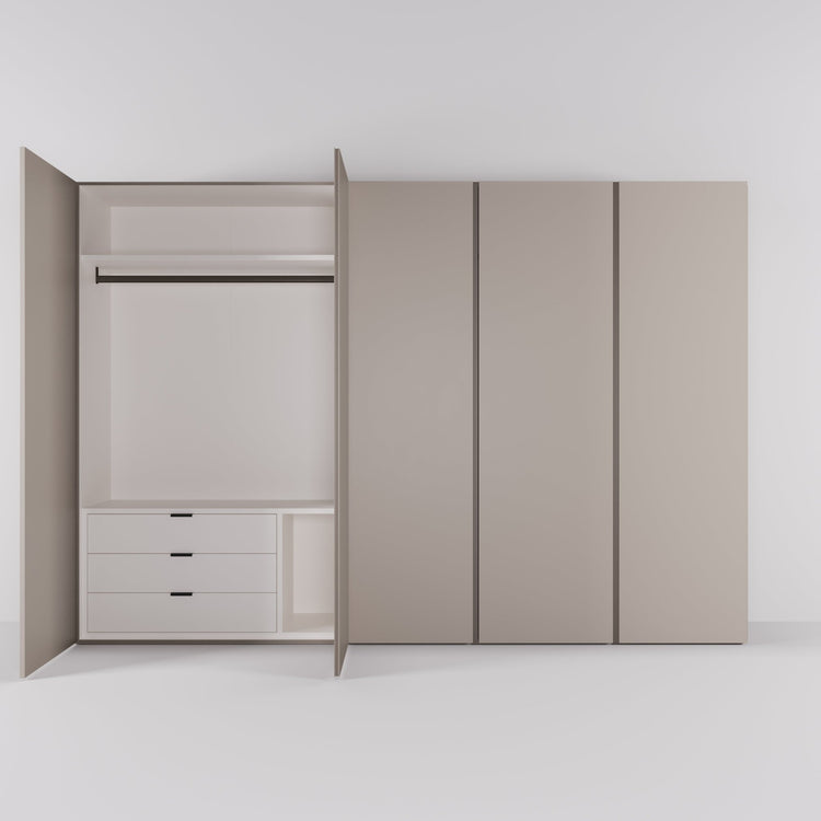 Kledingkast Bora in beige | 308 cm breed - Matteo studio B.V.