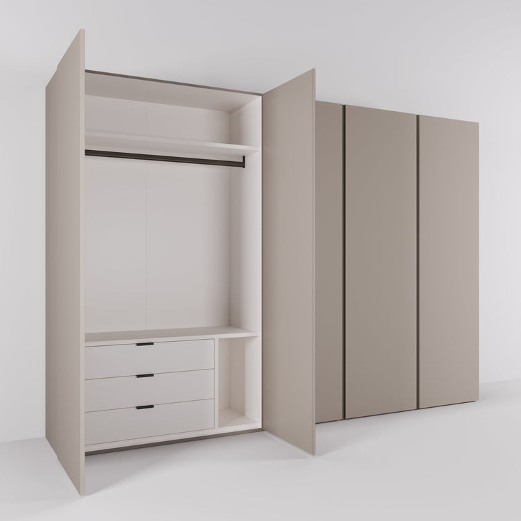 Kledingkast Bora in beige | 308 cm breed - Matteo studio B.V.