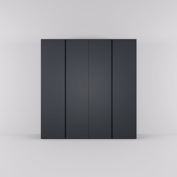 Kledingkast Bora in grafietzwart | 203 cm breed - Matteo studio B.V.
