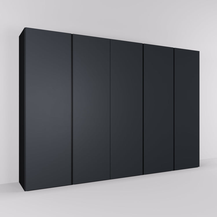 Kledingkast Bora in grafietzwart | 308 cm breed - Matteo studio B.V.