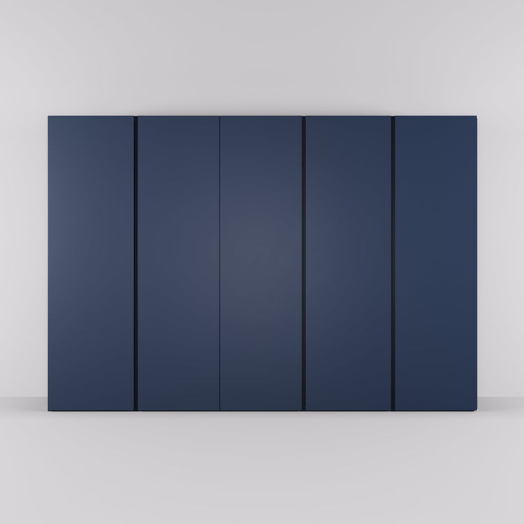 Kledingkast Bora in nachtblauw | 308 cm breed - Matteo studio B.V.