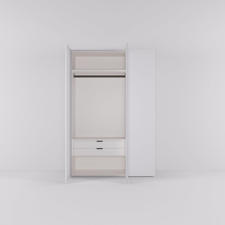 Kledingkast Bora in wit | 141 cm breed - Matteo studio B.V.