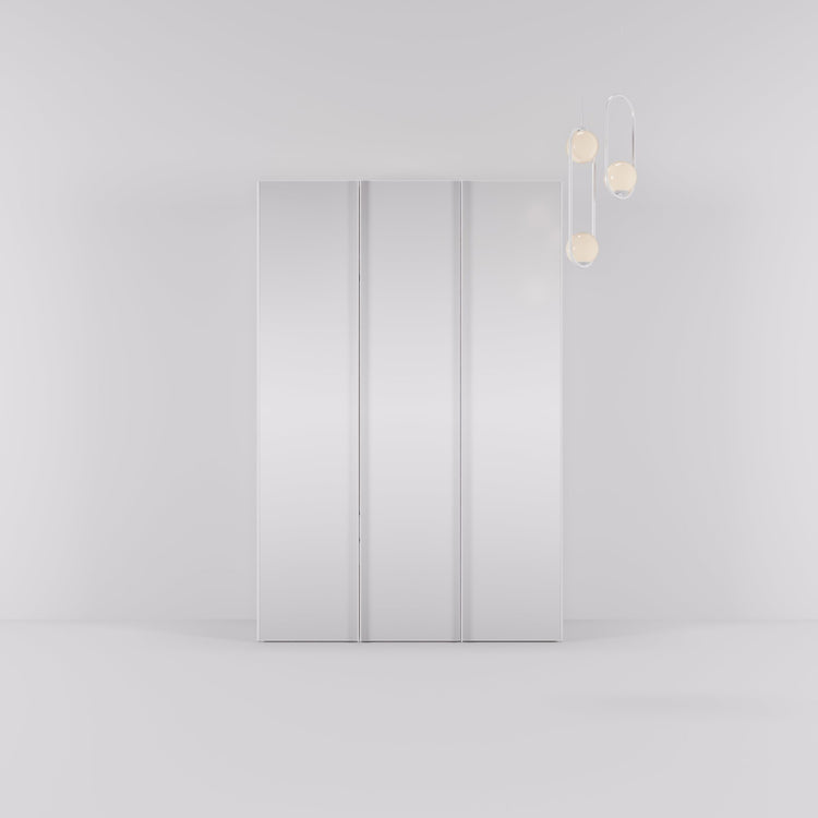 Kledingkast Levante in graphite met rook spiegelglas | 141 cm breed - Matteo studio B.V.