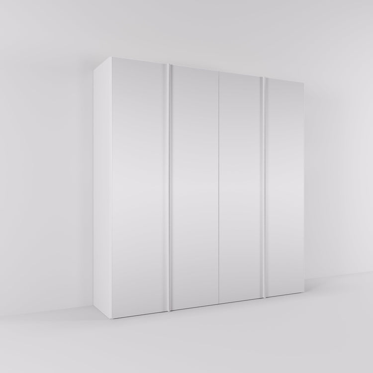 Kledingkast Levante in wit met spiegelglas | 203 cm breed - Matteo studio B.V.