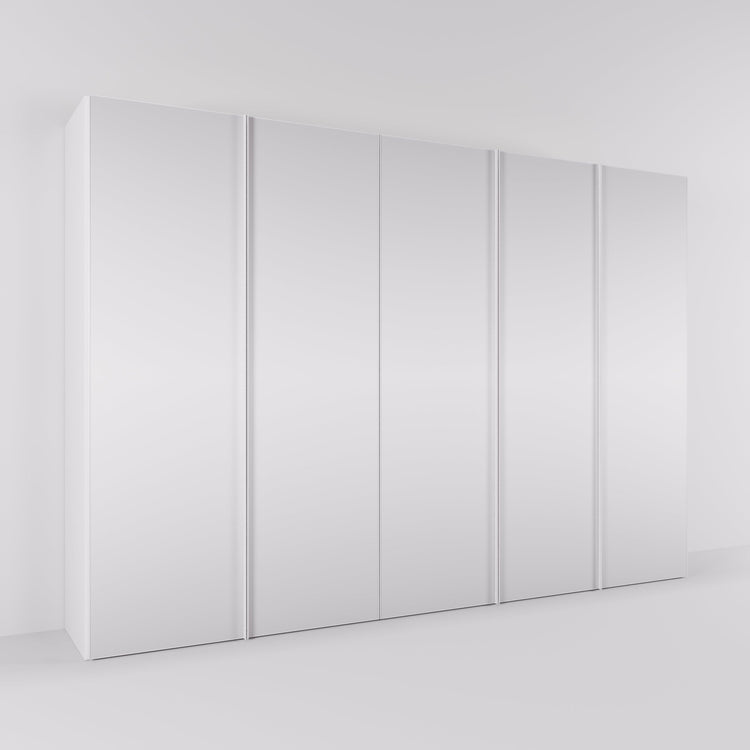 Kledingkast Levante in wit met spiegelglas | 303 cm breed - Matteo studio B.V.