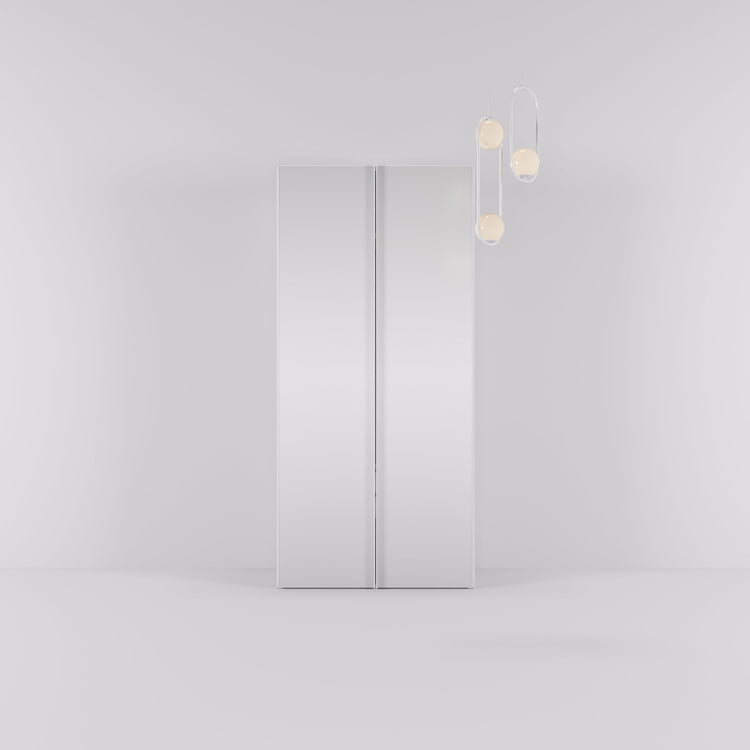 Kledingkast Levante in wit met spiegelglas | 95 cm breed - Matteo studio B.V.