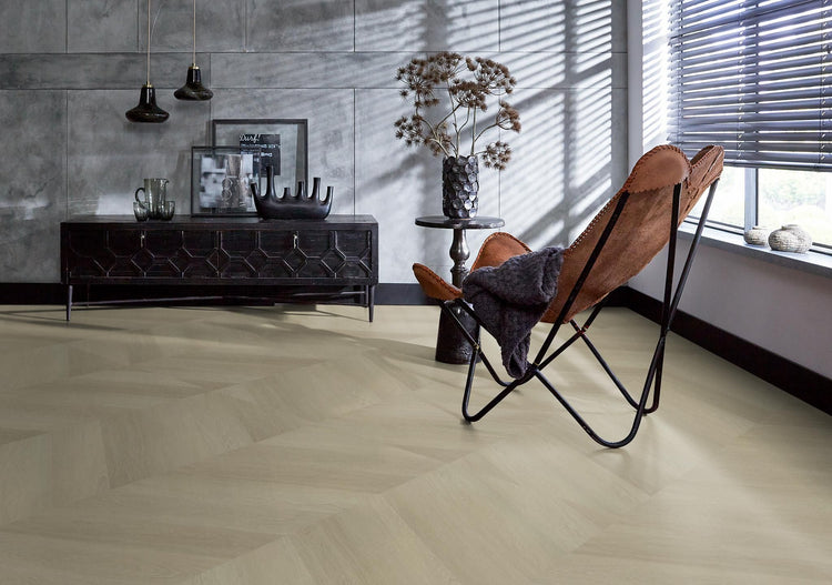 YUP Fulham chevron plak PVC smoky - Matteo studio B.V.