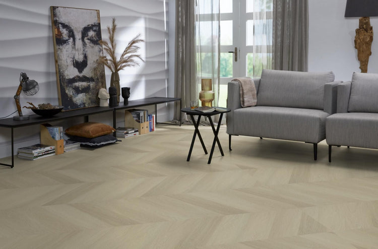 YUP Fulham chevron plak PVC smoky - Matteo studio B.V.