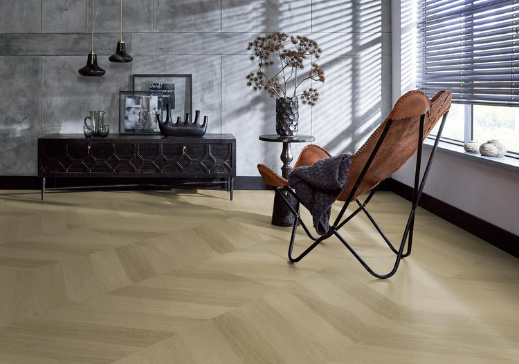 YUP Fulham chevron plak PVC warm oak - Matteo studio B.V.