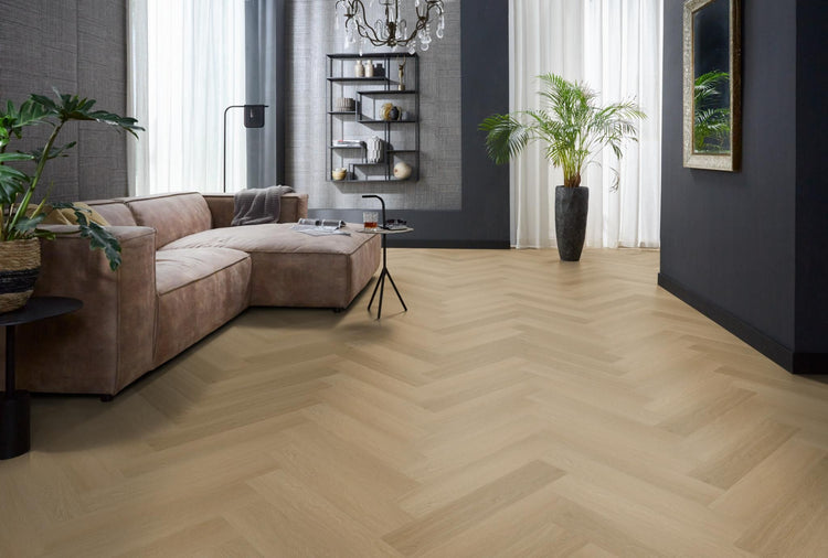 YUP Fulham visgraat klik PVC warm oak - Matteo studio B.V.
