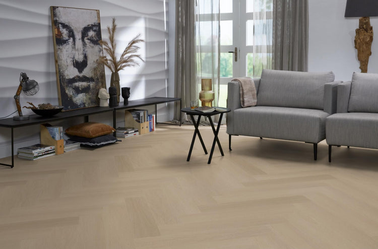 YUP Fulham visgraat plak PVC smoky - Matteo studio B.V.