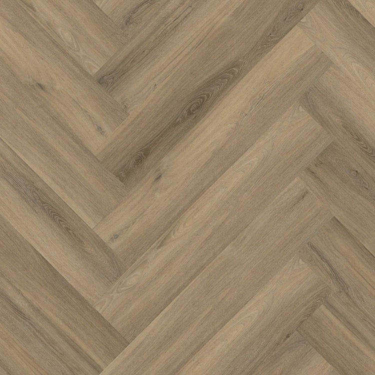 YUP Herringbone plak PVC light brown - Matteo studio B.V.
