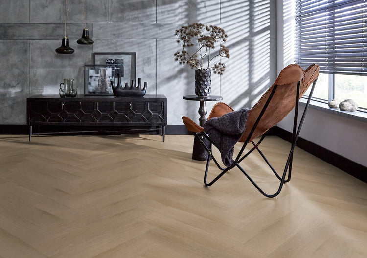 YUP Merton visgraat klik PVC natural oak - Matteo studio B.V.