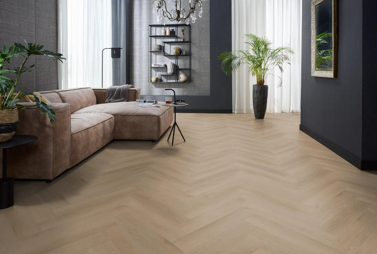 YUP Merton visgraat plak PVC natural oak - Matteo studio B.V.