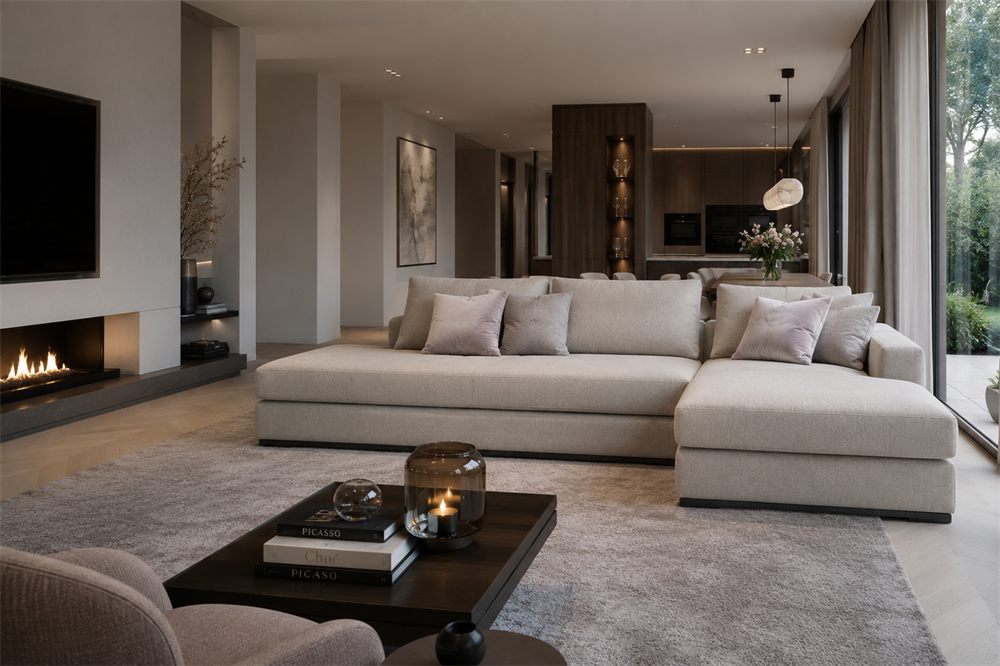 Italiaanse designbank Bijoux 2.0 in luxe woonkamer