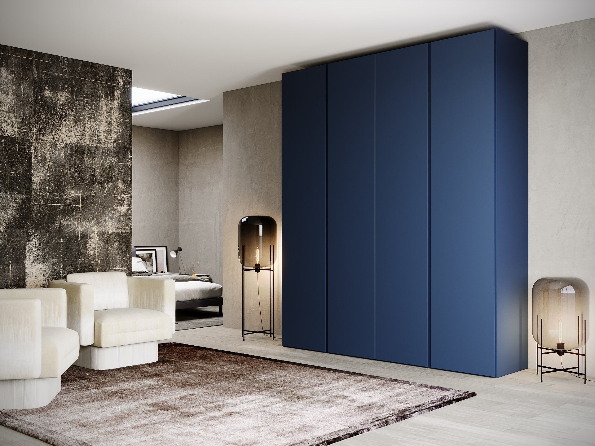 Kledingkast Bora in beige | 203 cm breed - Matteo studio B.V.