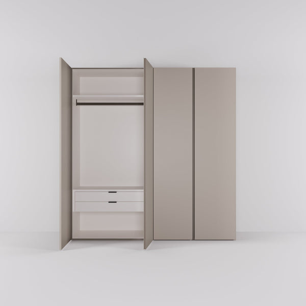 Kledingkast Bora in beige | 203 cm breed - Matteo studio B.V.