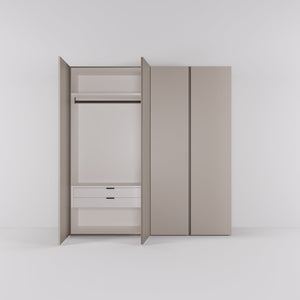 Kledingkast Bora in beige | 203 cm breed - Matteo studio B.V.