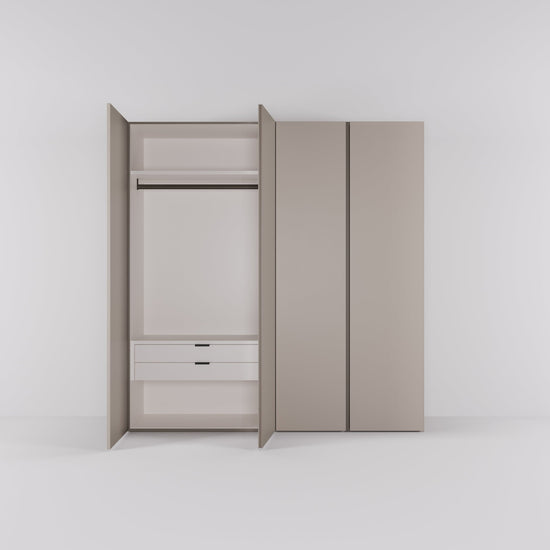Kledingkast Bora in beige | 203 cm breed - Matteo studio B.V.