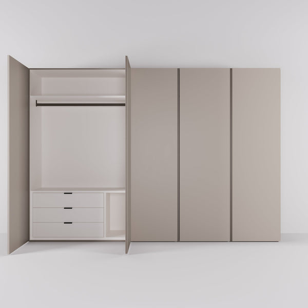 Kledingkast Bora in beige | 308 cm breed - Matteo studio B.V.