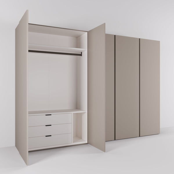 Kledingkast Bora in beige | 308 cm breed - Matteo studio B.V.