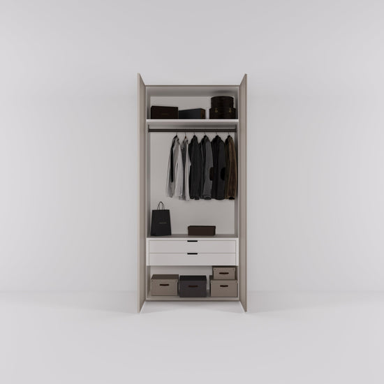 Kledingkast Bora in beige | 95 cm breed - Matteo studio B.V.