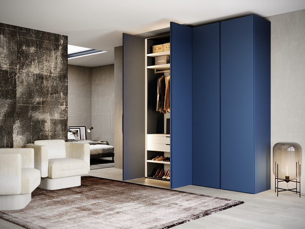 Kledingkast Bora in grafietzwart | 203 cm breed - Matteo studio B.V.