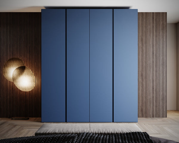 Kledingkast Bora in nachtblauw | 203 cm breed - Matteo studio B.V.