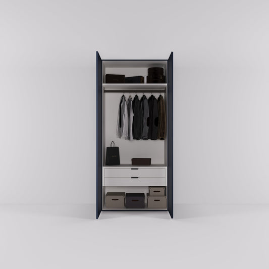 Kledingkast Bora in nachtblauw | 95 cm breed - Matteo studio B.V.