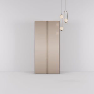 Kledingkast Levante in cacao met mat brons spiegelglas | 95 cm breed - Matteo studio B.V.