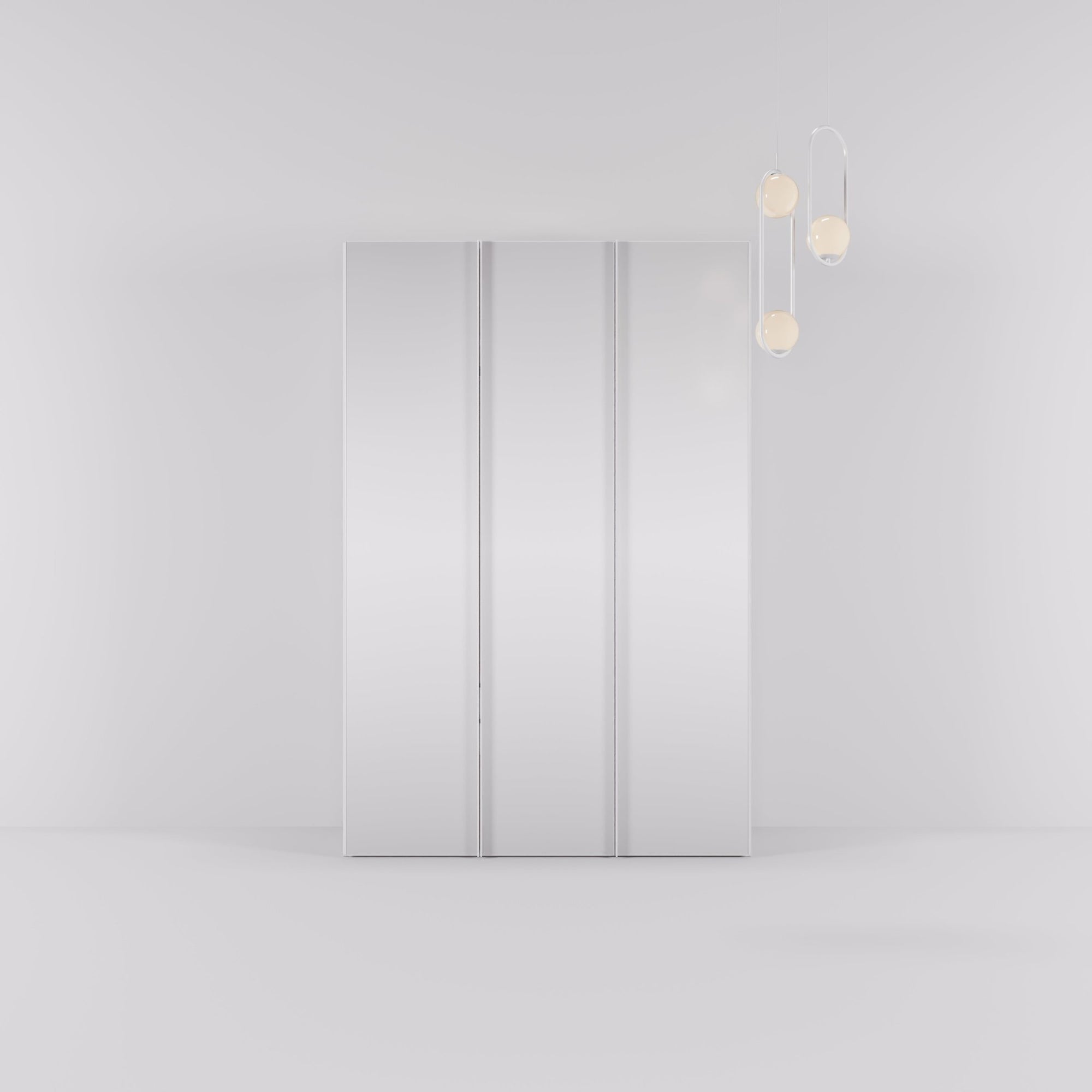 Kledingkast Levante in graphite met rook spiegelglas | 141 cm breed - Matteo studio B.V.