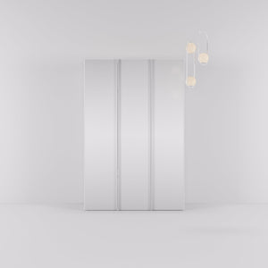 Kledingkast Levante in graphite met rook spiegelglas | 141 cm breed - Matteo studio B.V.