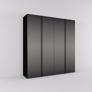 Kledingkast Levante in graphite met rook spiegelglas | 203 cm breed - Matteo studio B.V.