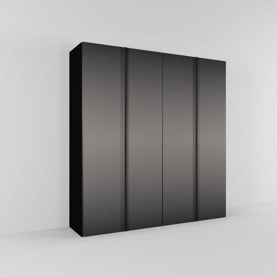 Kledingkast Levante in graphite met rook spiegelglas | 203 cm breed - Matteo studio B.V.