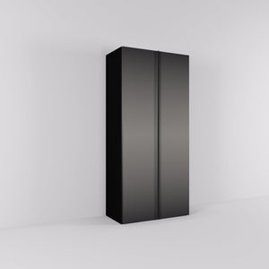 Kledingkast Levante in graphite met rook spiegelglas | 95 cm breed - Matteo studio B.V.