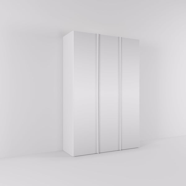 Kledingkast Levante in wit met spiegelglas | 141 cm breed - Matteo studio B.V.