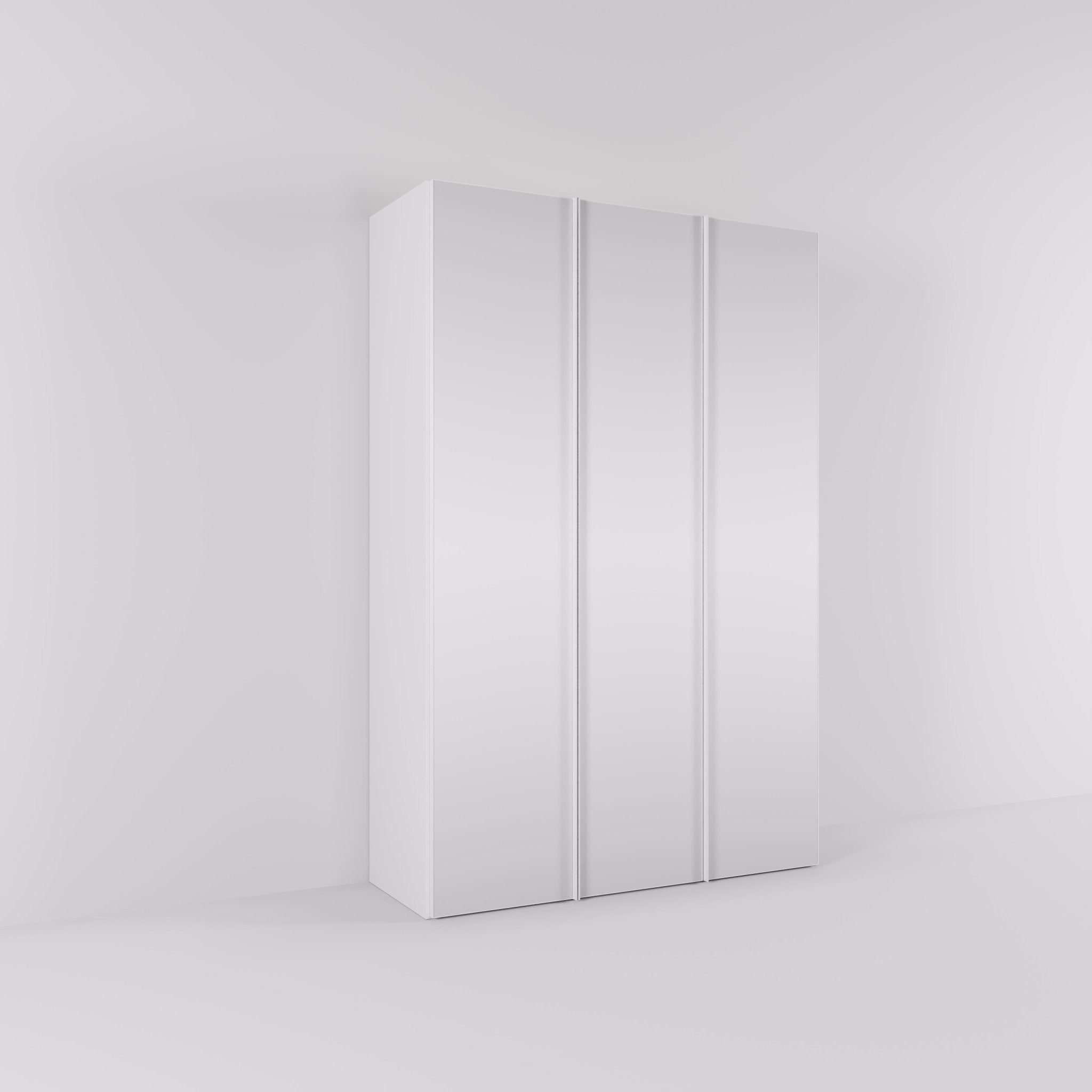Kledingkast Levante in wit met spiegelglas | 141 cm breed - Matteo studio B.V.