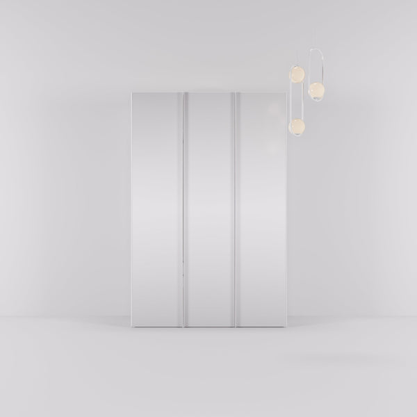 Kledingkast Levante in wit met spiegelglas | 141 cm breed - Matteo studio B.V.