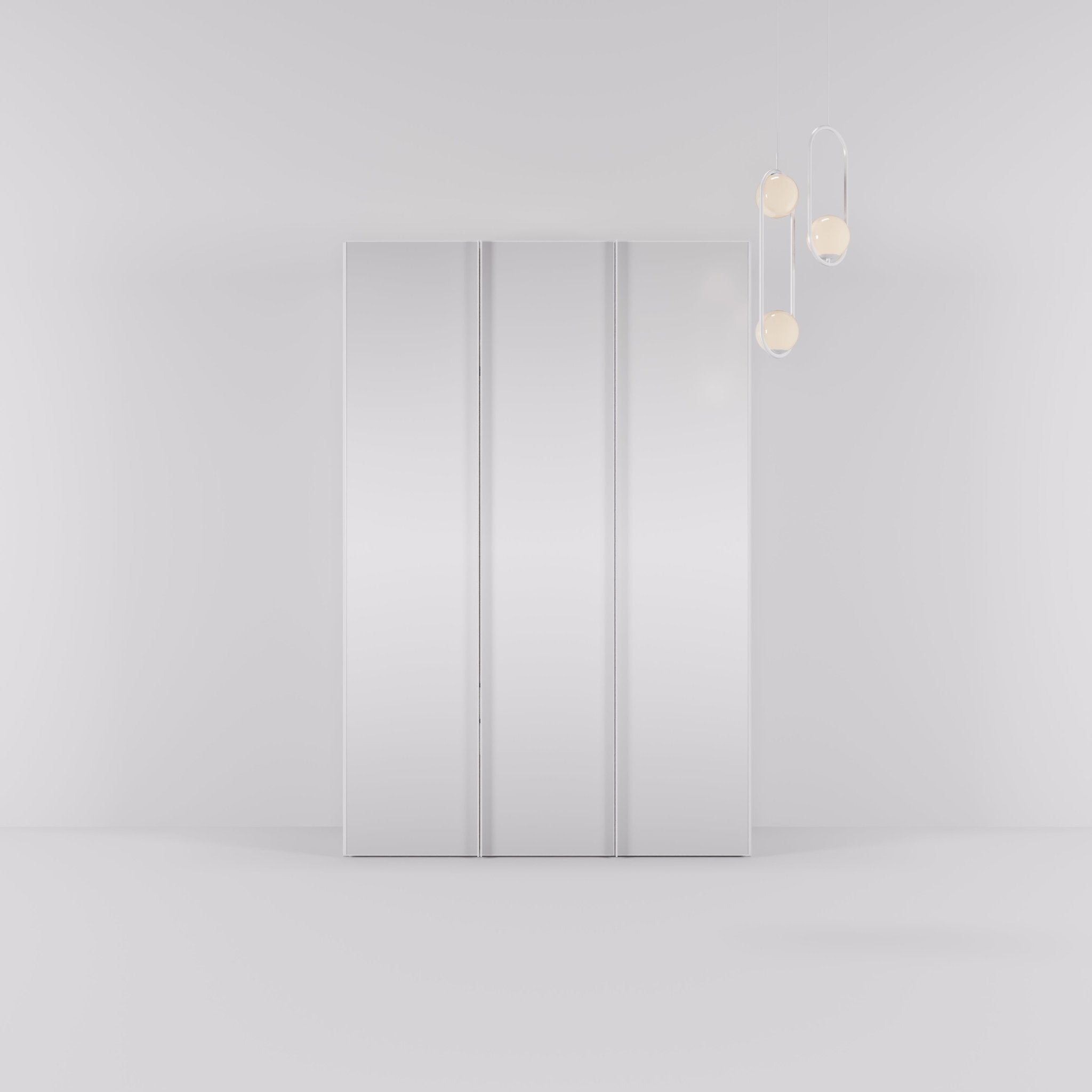Kledingkast Levante in wit met spiegelglas | 141 cm breed - Matteo studio B.V.