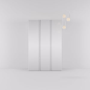 Kledingkast Levante in wit met spiegelglas | 141 cm breed - Matteo studio B.V.