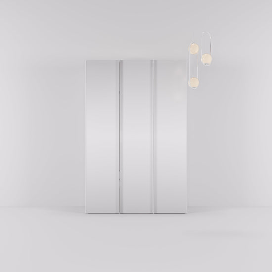 Kledingkast Levante in wit met spiegelglas | 141 cm breed - Matteo studio B.V.