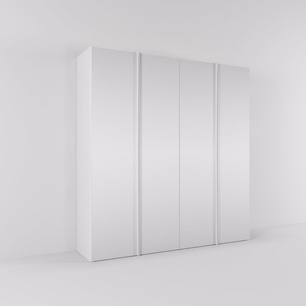 Kledingkast Levante in wit met spiegelglas | 203 cm breed - Matteo studio B.V.