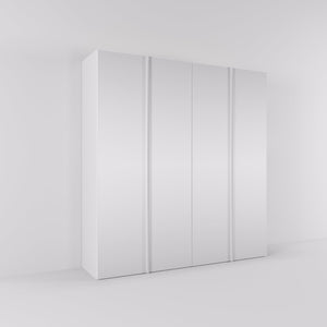 Kledingkast Levante in wit met spiegelglas | 203 cm breed - Matteo studio B.V.
