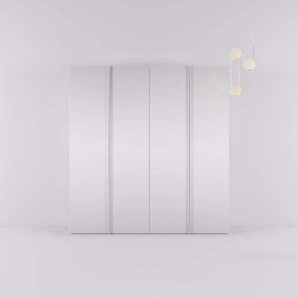 Kledingkast Levante in wit met spiegelglas | 203 cm breed - Matteo studio B.V.