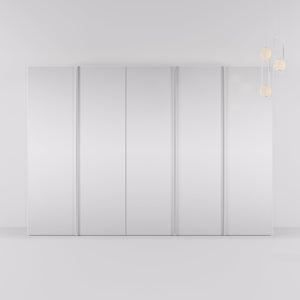 Kledingkast Levante in wit met spiegelglas | 303 cm breed - Matteo studio B.V.