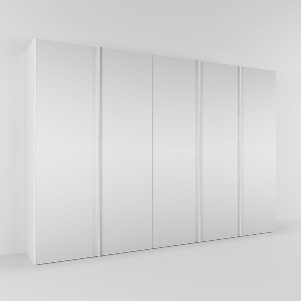 Kledingkast Levante in wit met spiegelglas | 303 cm breed - Matteo studio B.V.