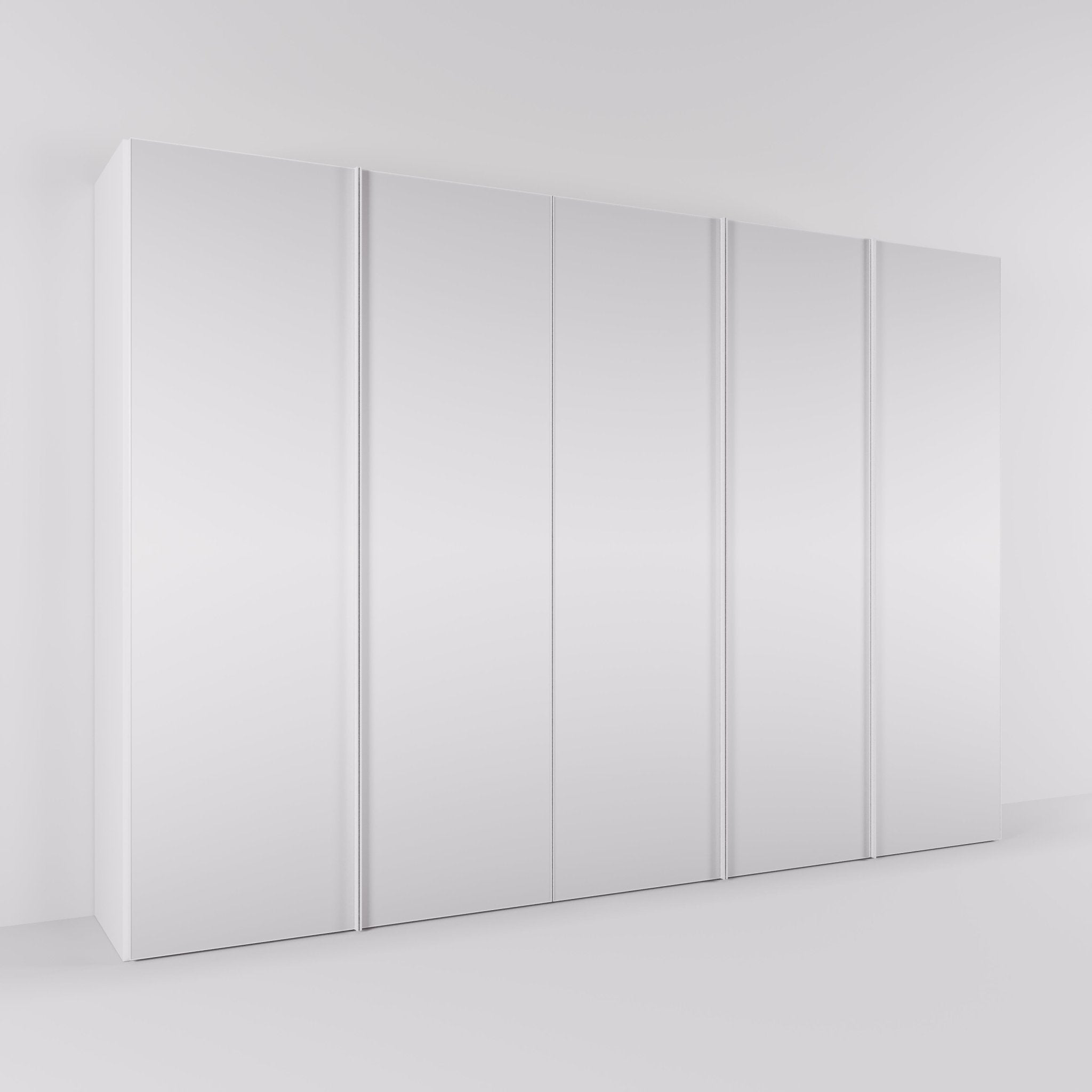 Kledingkast Levante in wit met spiegelglas | 303 cm breed - Matteo studio B.V.