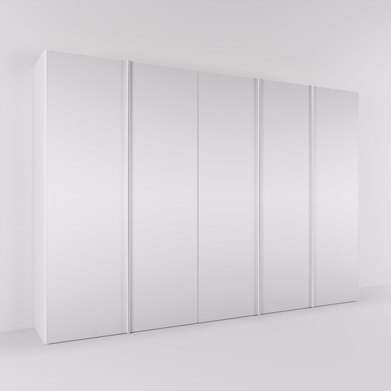 Kledingkast Levante in wit met spiegelglas | 303 cm breed - Matteo studio B.V.